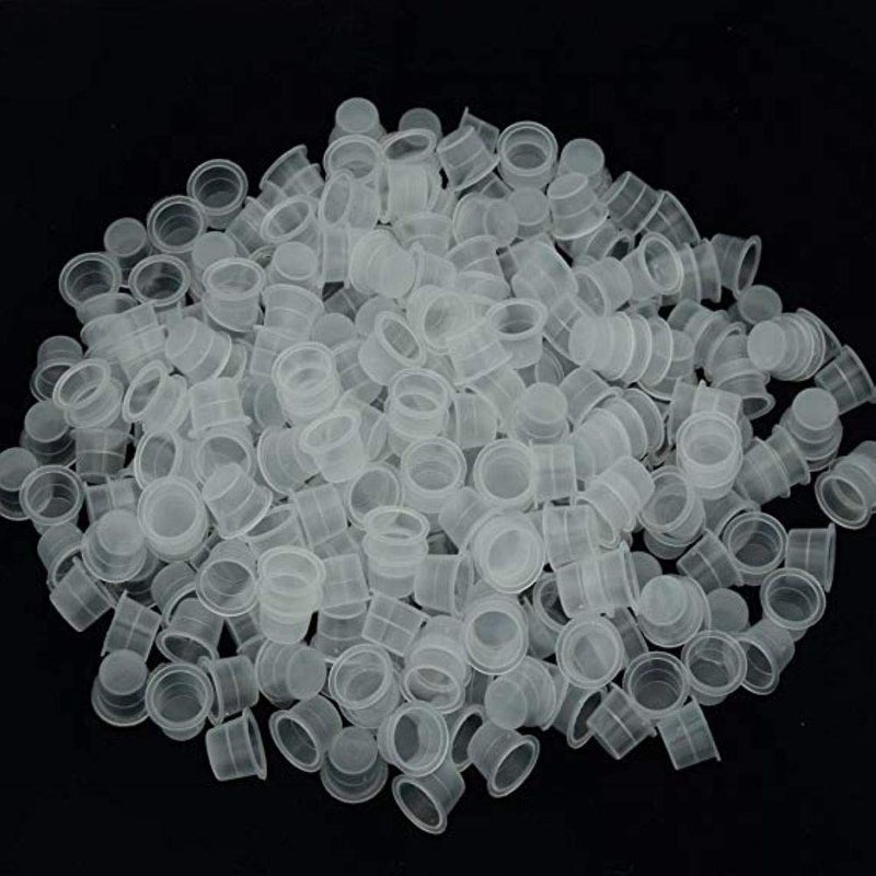 New Star Tattoo 200pcs Plastic Large Ink Pigment Cups #15 - Tattoo Ink Caps for Supplies - Image 1